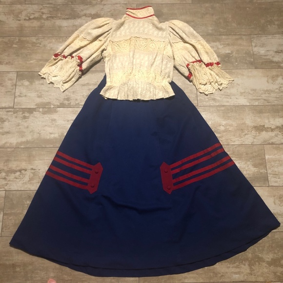 Hand Crafted Dresses & Skirts - Vintage Costume Skirt/Blouse